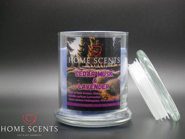 Cedar Musk And Lavender Home Scents Candle 